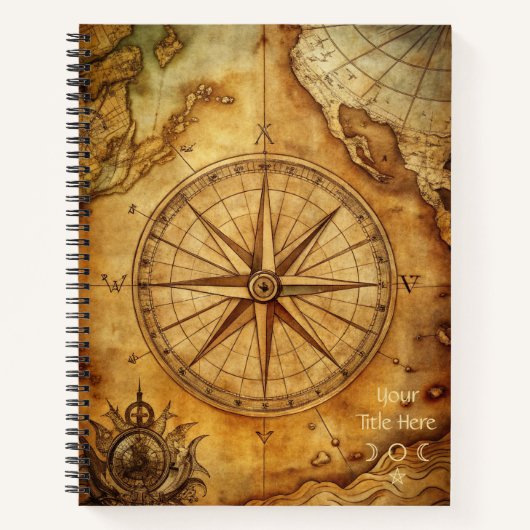 Create Your Own Discoverer Compass Rose Notitieboek (Voorkant)