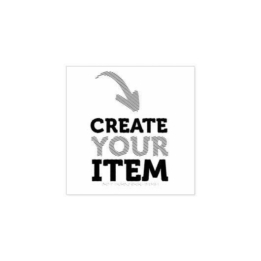 CREATE-YOUR-OWN DIY Custom upload design Black Rubberstempel (Afrduk)