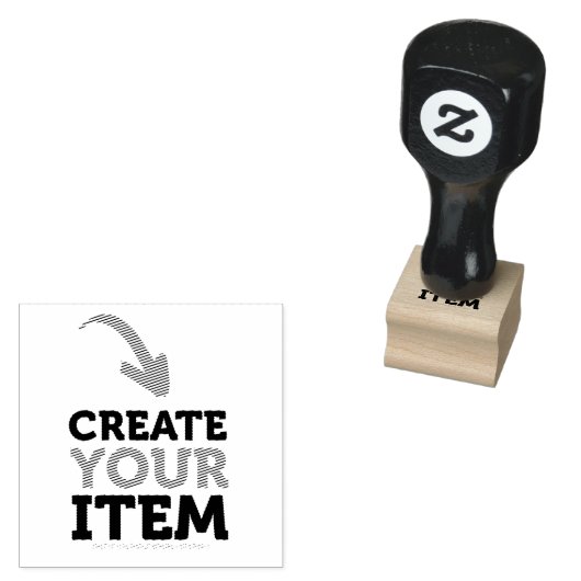 CREATE-YOUR-OWN DIY Custom upload design Black Rubberstempel (Gestempeld)