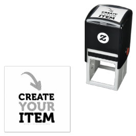 CREATE-YOUR-OWN DIY Custom upload design Black Zelfinktende Stempel