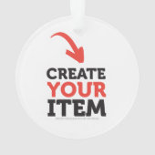 CREATE-YOUR-OWN DIY Custom upload design Christmas Ornament (achterkant)