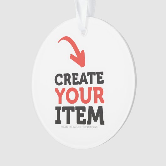 CREATE-YOUR-OWN DIY Custom upload design Christmas Ornament (voorkant)