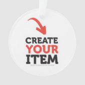 CREATE-YOUR-OWN DIY Custom upload design Christmas Ornament (voorkant)