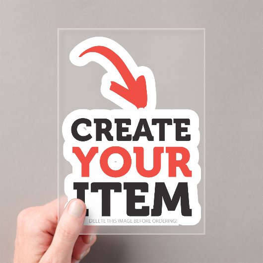 CREATE-YOUR-OWN DIY Custom upload your design Acryl Uitnodigingen (Insitu (Draagbaar))