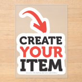 CREATE-YOUR-OWN DIY Custom upload your design Acryl Uitnodigingen (Voorkant)