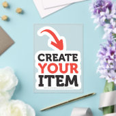 CREATE-YOUR-OWN DIY Custom upload your design Acryl Uitnodigingen (Insitu (Huwelijk))