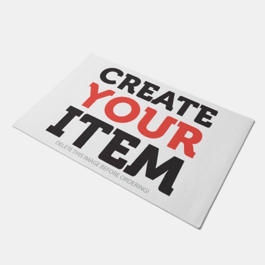 CREATE-YOUR-OWN DIY Custom upload your design Deurmat (Schuin)