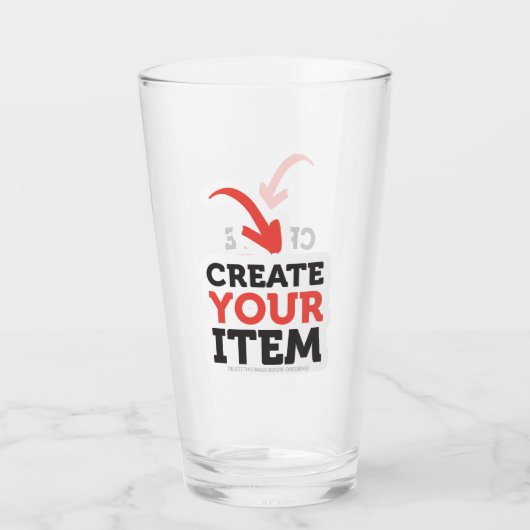 CREATE-YOUR-OWN DIY Custom upload your design Glas (Achterkant)