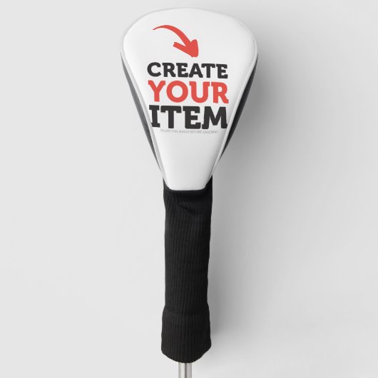 CREATE-YOUR-OWN DIY Custom upload your design Golfheadcover (Voorkant)