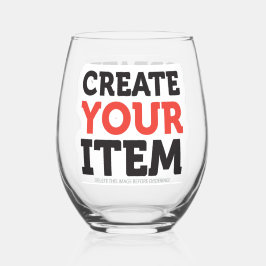 CREATE-YOUR-OWN DIY Custom upload your design Wijnglas Zonder Voet