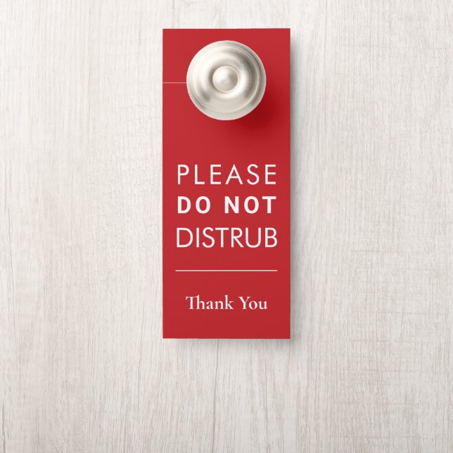 Create Your Own Do Not Disturb Wedding Door Hanger (Op knop)