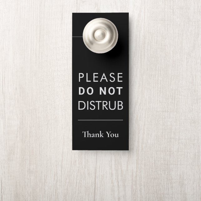 Create Your Own Do Not Disturb Wedding Door Hanger (Op knop)