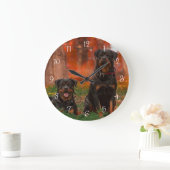 Create Your Own Dog Photo Round Wall Clock Grote Klok (Huis)