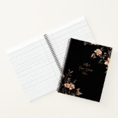 Create Your Own Dusty Pink Cherry Blossoms Black Notitieboek (Binnen)