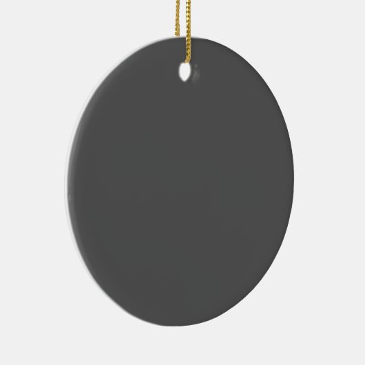 Create Your Own editable dark gray Keramisch Ornament (Rechts)