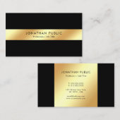 Create Your Own Elegant Black & Gold Template Visitekaartje (Voorkant / Achterkant)