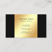 Create Your Own Elegant Black & Gold Template Visitekaartje (Achterkant)