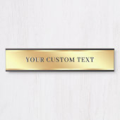 Create Your Own Elegant Custom Text Gold Template Deurbordje (Voorkant)