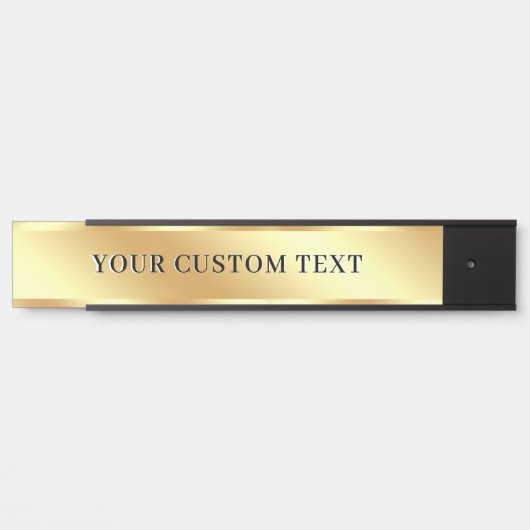 Create Your Own Elegant Custom Text Gold Template Deurbordje (Voorkant)