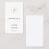 Create Your Own Elegant Glossy Paper Vertical Visitekaartje (Voorkant / Achterkant)