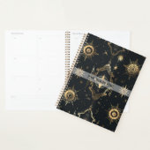 Create Your Own Elegant Gold Fairy Stars Black Planner (Display)