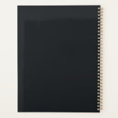 Create Your Own Elegant Gold Fairy Stars Black Planner (Achterkant)