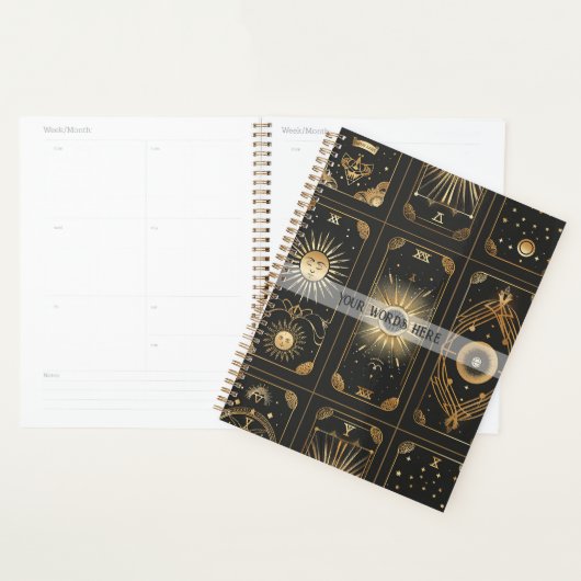 Create Your Own Elegant Gold Tarot Black Planner (Display)