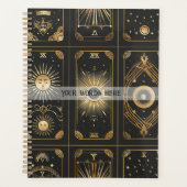 Create Your Own Elegant Gold Tarot Black Planner (Voorkant)
