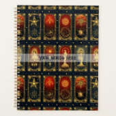 Create Your Own Elegant Red Gold Blue Tarot Planner (Voorkant)