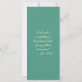 Create Your Own Emerald Green Frog Bookmark Card (Achterkant)