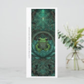 Create Your Own Emerald Green Frog Bookmark Card (Staand voorkant)
