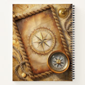 Create Your Own Explorer Compass Rose Map Notitieboek (Achterkant)