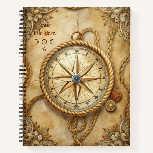 Create Your Own Explorer Compass Rose Notitieboek (Voorkant)
