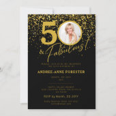Create Your Own Fabulous Birthday Photo Invitation Kaart (Voorkant)