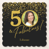 Create Your Own Fabulous Birthday Photo Kartonnen Onderzetters (Voorkant)