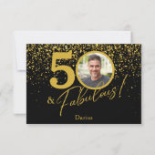 Create Your Own Fabulous Birthday Photo QR Code RSVP Kaartje (Voorkant)