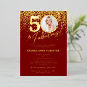 Create Your Own Fabulous Milestone Birthday Photo Folie Uitnodiging (Staand Voorkant)