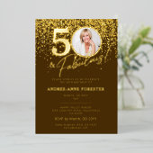 Create Your Own Fabulous Milestone Birthday Photo Folie Uitnodiging (Staand Voorkant)