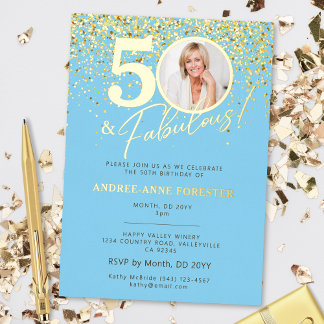 Create Your Own Fabulous Milestone Birthday Photo Folie Uitnodiging