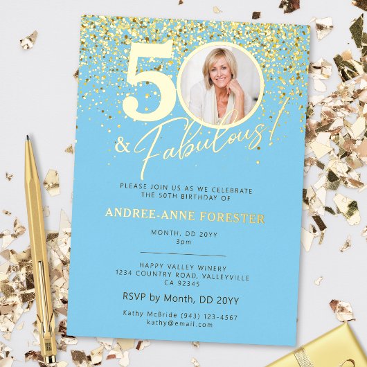 Create Your Own Fabulous Milestone Birthday Photo Folie Uitnodiging