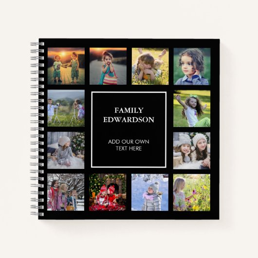 Create your own family photo collage notitieboek (Voorkant)