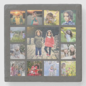 Create your own family photo collage stenen onderzetter (Voorkant)