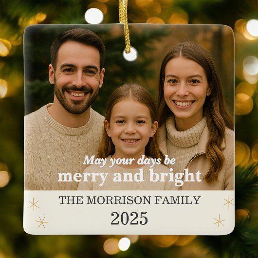 Create Your Own Family Photo Keramisch Ornament