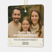 Create Your Own Family Photo Keramisch Ornament (Links)