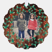 Create your own family photo personal Christmas Ornament Kaart (Achterkant)