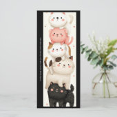 Create Your Own Fat Cat Stack Bookmark Card (Staand voorkant)