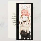 Create Your Own Fat Cat Stack Bookmark Card (Voorkant / Achterkant)