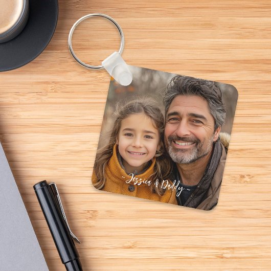 Create your own Father Daughter Photo Sleutelhanger