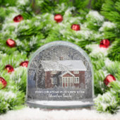 Create your own first christmas in new home family sneeuwbol (Kerstmis)