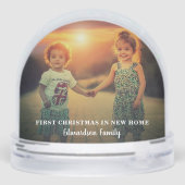 Create your own first christmas in our new home sneeuwbol (Achterkant)